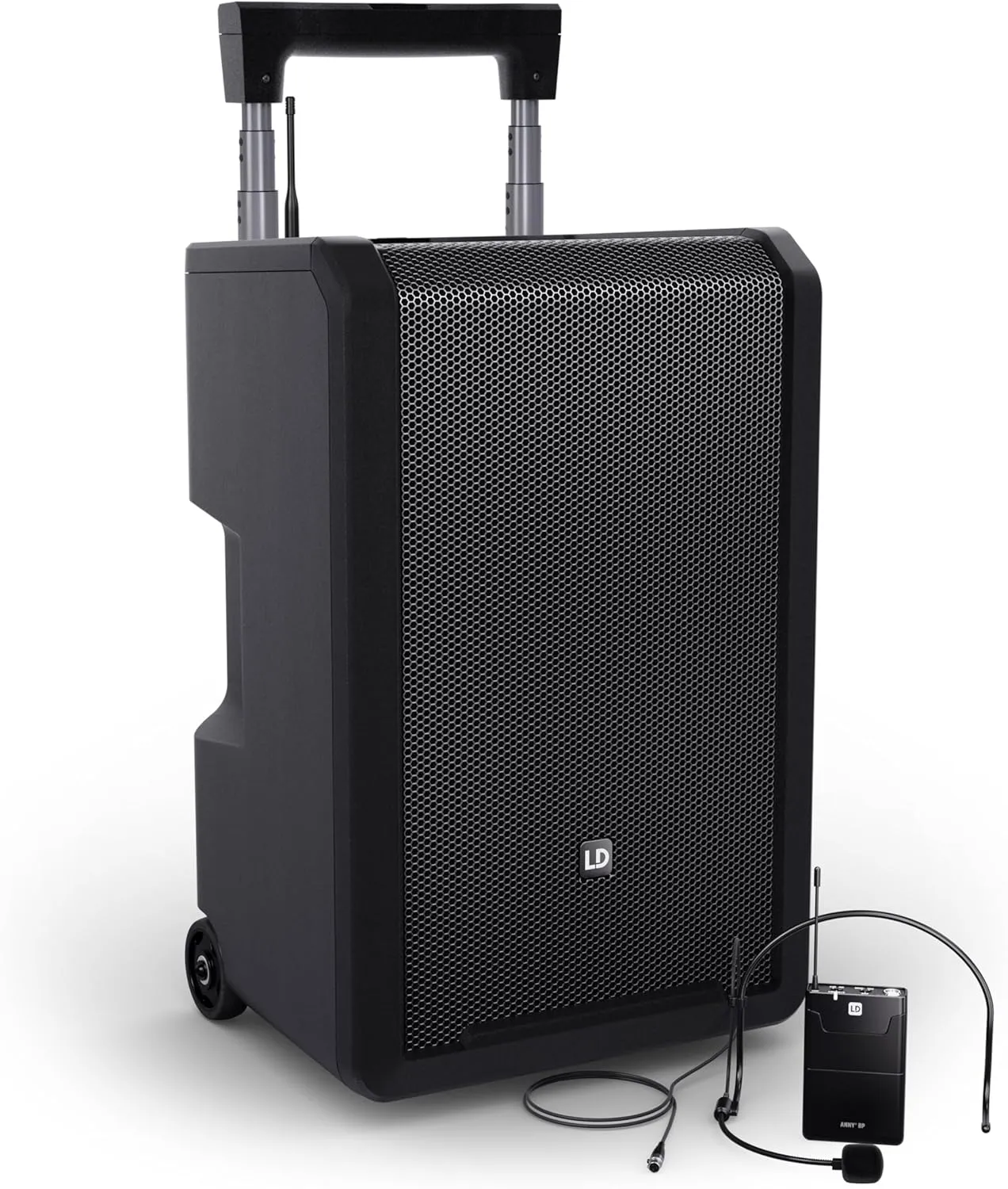 LD Systems ANNY 10 BPH 10-Inch Portable Battery-Powered Bluetooth Headset/Bodypack PA System, B51 512-542 MHz