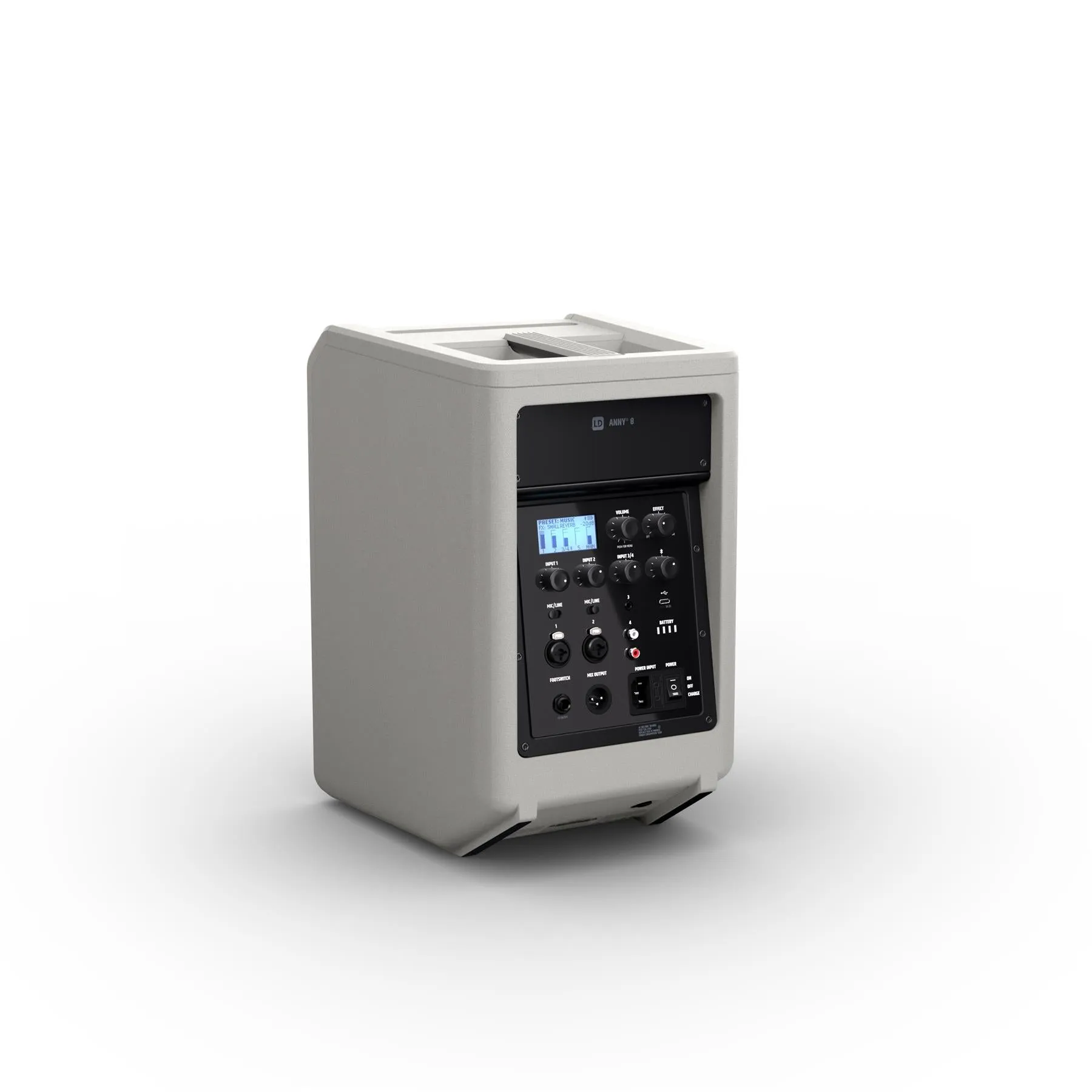LD Systems ANNY 8 G - Portable Battery PA Speaker with Mixer & Bluetooth, Urban Grey