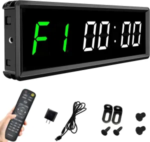 LED Interval Timer Count Down/Up Clock Stopwatch with Remote for Home Gym Fitness
