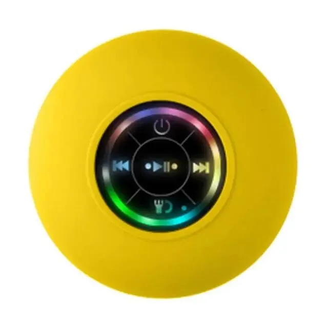 LED Portable Wireless Rechargeable Suction Bathroom Speaker