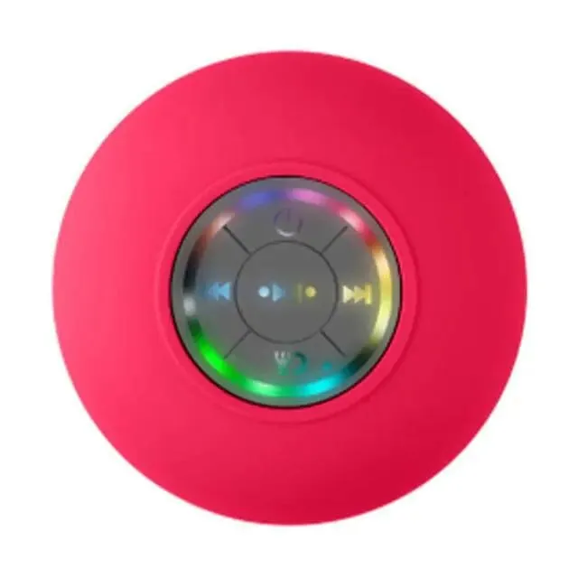 LED Portable Wireless Rechargeable Suction Bathroom Speaker