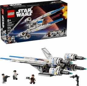 LEGO Star Wars Rebel U-Wing Starfighter Building Set - Includes Cassian Andor, Dedra Meero and K-2SO - Model Action Toy for Andor Fans - Birthday Gift Idea for Boys, Girls, Kids, Ages 8  - 75399