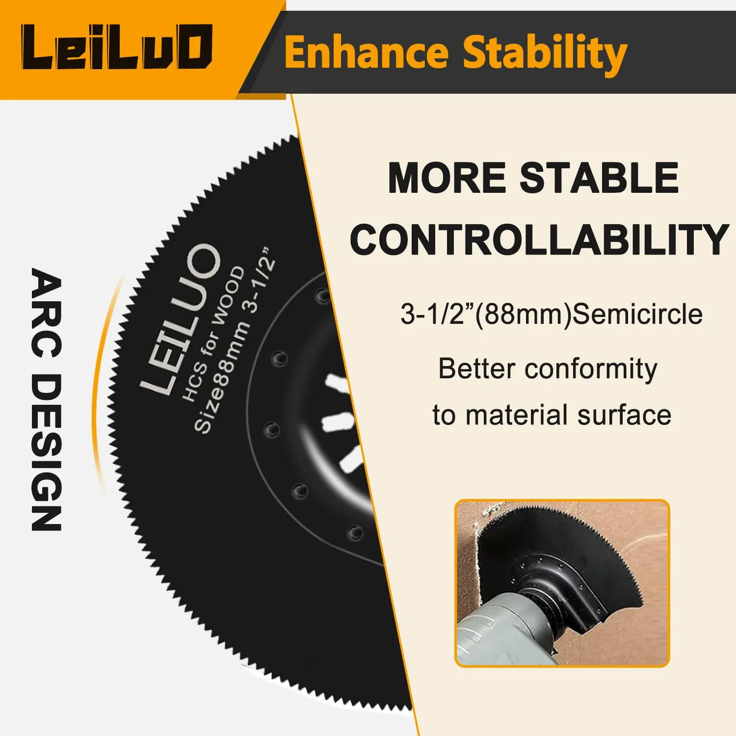 LEILUO 32 Pcs Multitool Blade Kit for Wood Nails Japanese Tooth Oscillating Saw Blades Titanium Oscillating Tool Blade with Storage Bag Compatible with DeWalt Dremel Makita and More