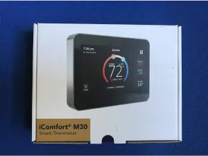 Lennoxe M30 Touchscreen Smart Wi-Fi Programmable Alexa-Enabled Communicating Remote Access Universal 4 STG Heat/2 Stage Cooling Thermostat, (Model. 15Z69) Easy Install