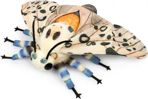 Leopard Moth Plush Toy, Giant 16in Stuffed Animals, Realistic Soft Big Moth Plushie Model Toy, Unique Plush Gift Collection for Kids