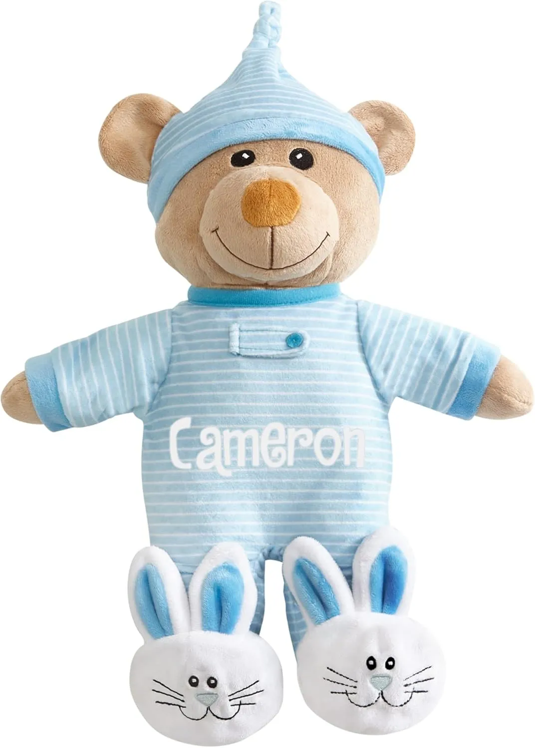 Let's Make Memories Personalized Pajama Bear - Stuffed Animal - Teddy Bear - Newborn - Baby - Kids - Blue