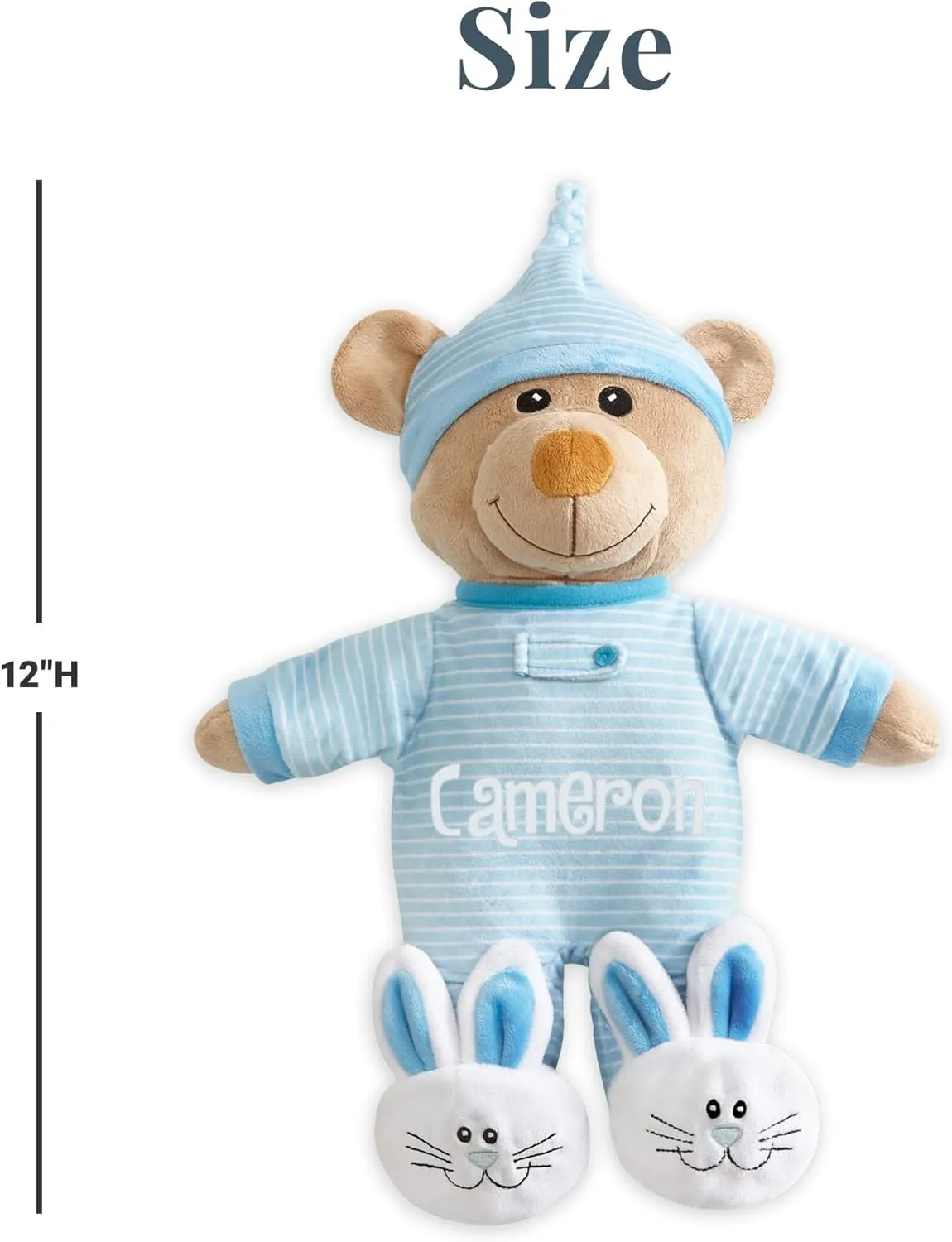 Let's Make Memories Personalized Pajama Bear - Stuffed Animal - Teddy Bear - Newborn - Baby - Kids - Blue
