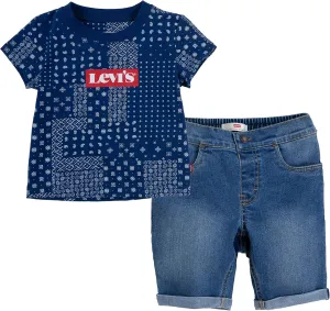 Levi's boys And Baby Graphic T-shirt and Shorts 2-piece Outfit Set