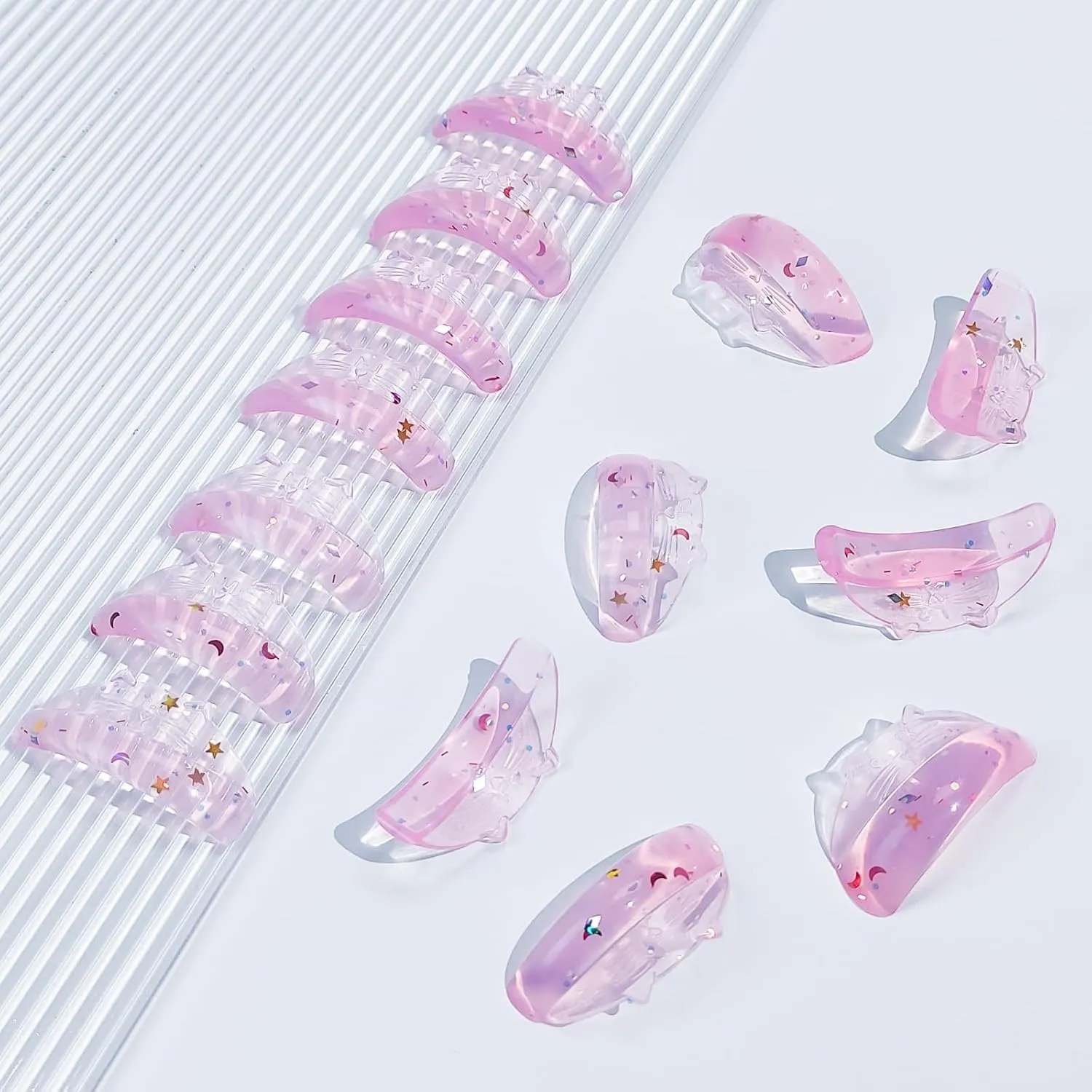 Libeauty Lash Lift Rods New Self Adhesive Eyelash Lift Pads Cute Chinchilla-Shape Lash Perm Rod Soft Silicone Lash Lift Shields 7 Size DIY Eyelash Curl Tool