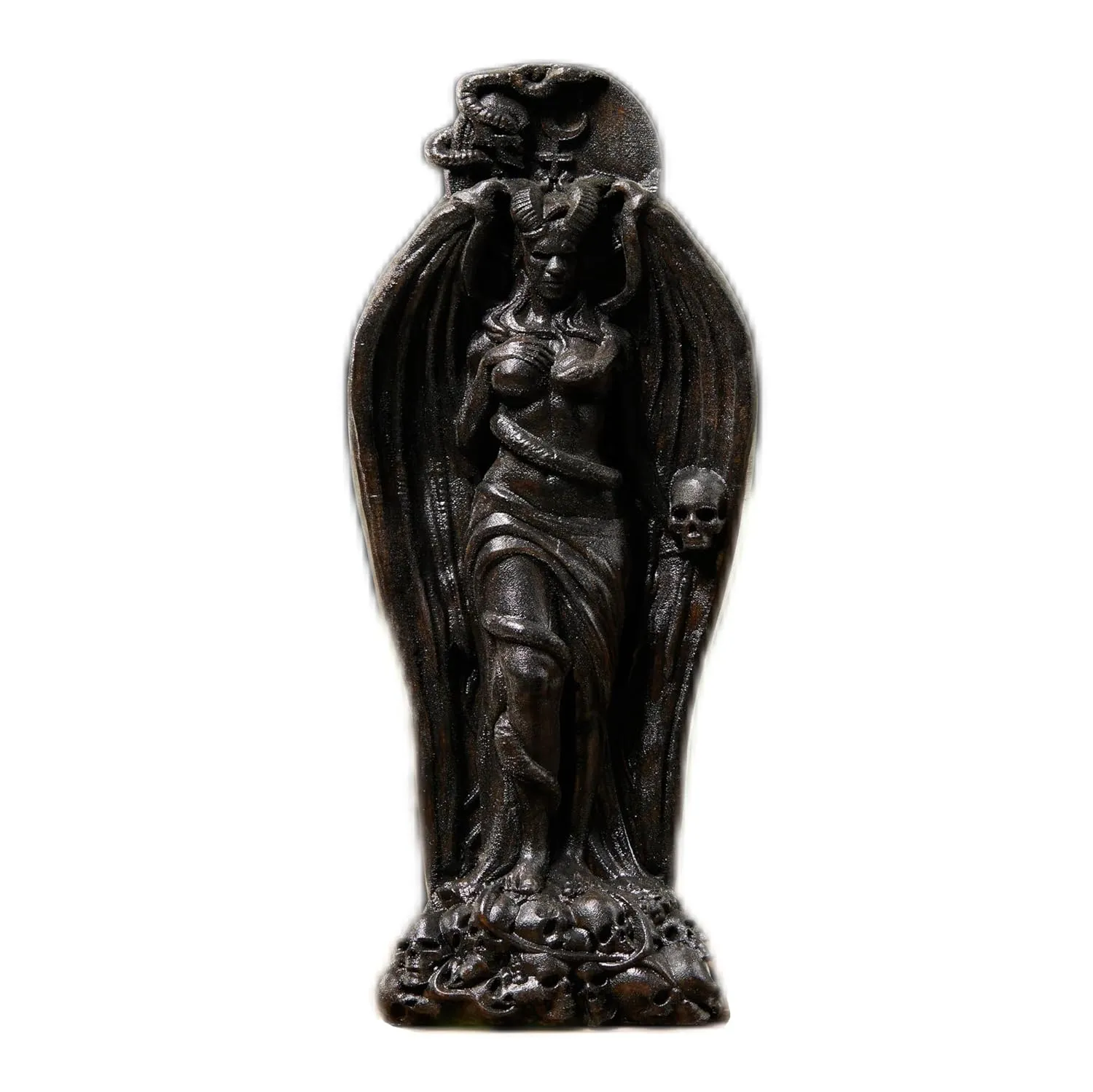 Lilith the queen of night statue, goddess statue, sumerian decor, lilith figurine, gothic decoration, wiccan altar, creative desktop decorations, Ishtar, Inanna (Black)