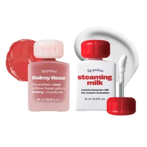 Lip Potion Balmy Rose No.6 Rose Hip   Steaming Milk | Soft Glow Tint & Primer Set