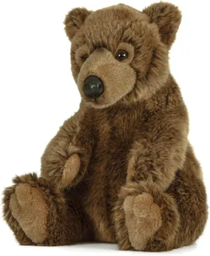 Living Nature Brown Teddy Bear Stuffed Animal | Fluffy Animal | Soft Toy Gift for Kids | 10 inches