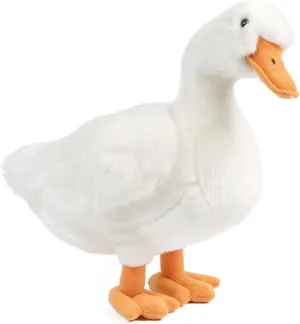 Living Nature Duck Stuffed Animal | Fluffy Duck Toy | Soft Toy Gift for Kids | 14 Inches