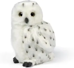 Living Nature Snowy Owl Stuffed Animal | Fluffy Owl | Soft Toy Gift for Kids | 7 inches