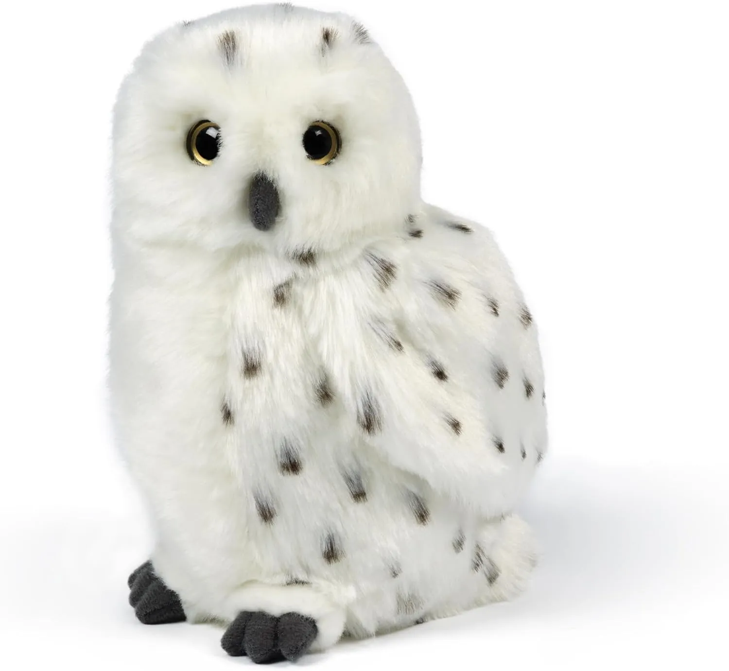 Living Nature Snowy Owl Stuffed Animal | Fluffy Owl | Soft Toy Gift for Kids | 7 inches