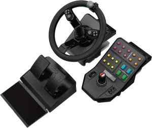 Logitech G Farm Simulator Heavy Equipment Bundle (2nd Generation), Steering Wheel Controller for Farm Simulation 2025 (and Previous Versions), Wheel, Pedals, Vehicle Side Panel Control Deck for PC
