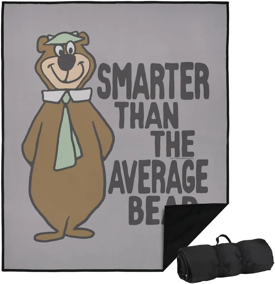 LOGOVISION Yogi Bear Picnic Outdoor Blanket, 50"x60" The Jellystone Park, Foldable Blanket for Picnic, Beach, Camping, Park, Tailgate