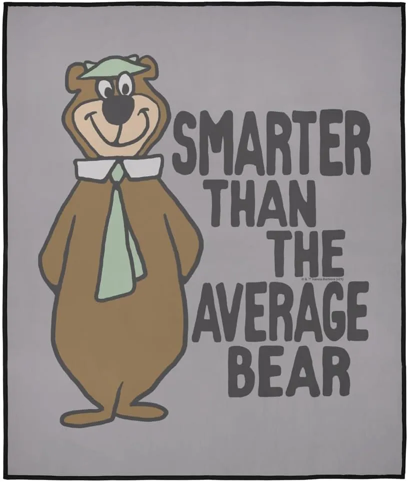 LOGOVISION Yogi Bear Picnic Outdoor Blanket, 50"x60" The Jellystone Park, Foldable Blanket for Picnic, Beach, Camping, Park, Tailgate