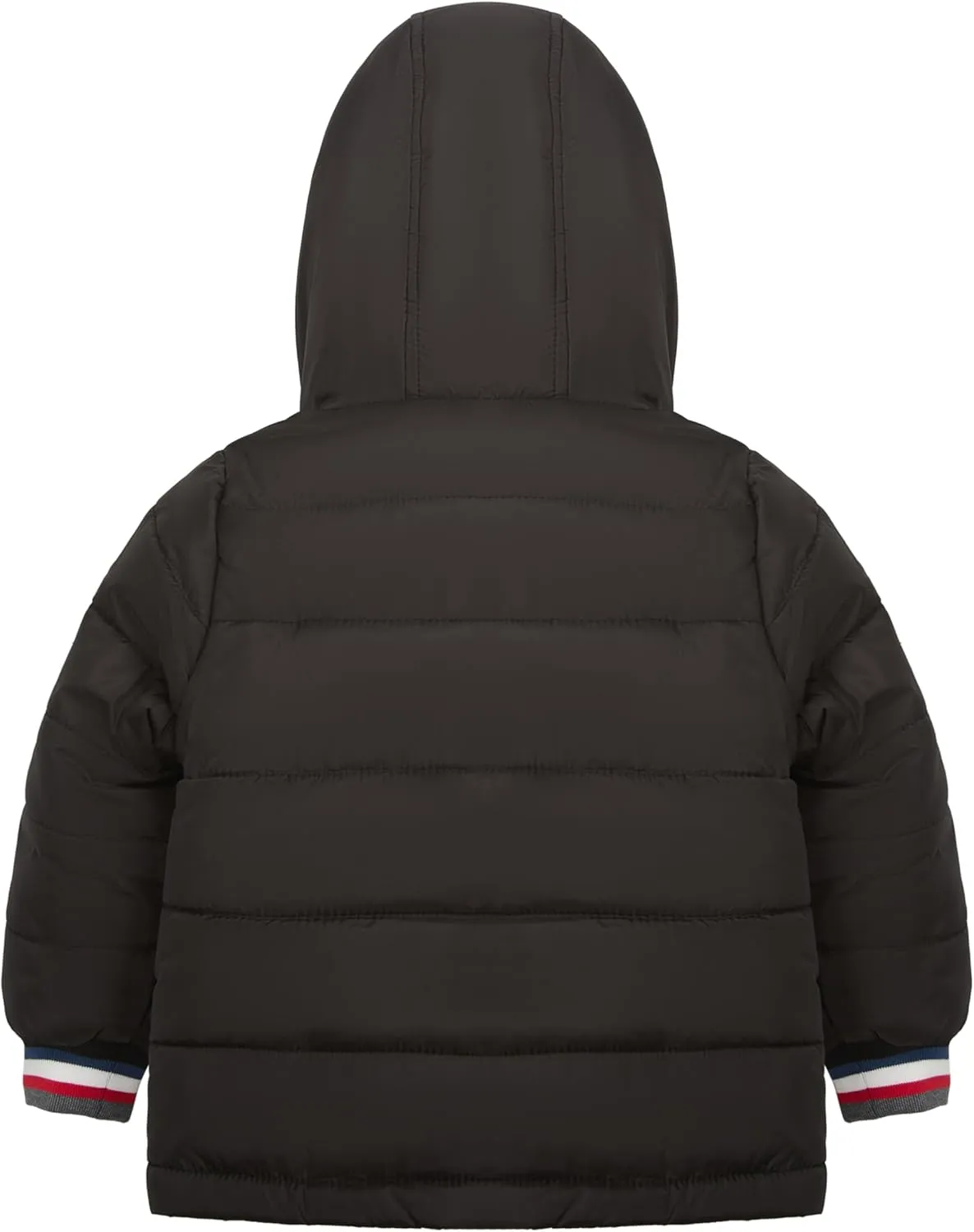 LONDON FOG Boys' Heavyweight Winter Puffer Coat with Sherpa-Lined Hood and Chest Pockets