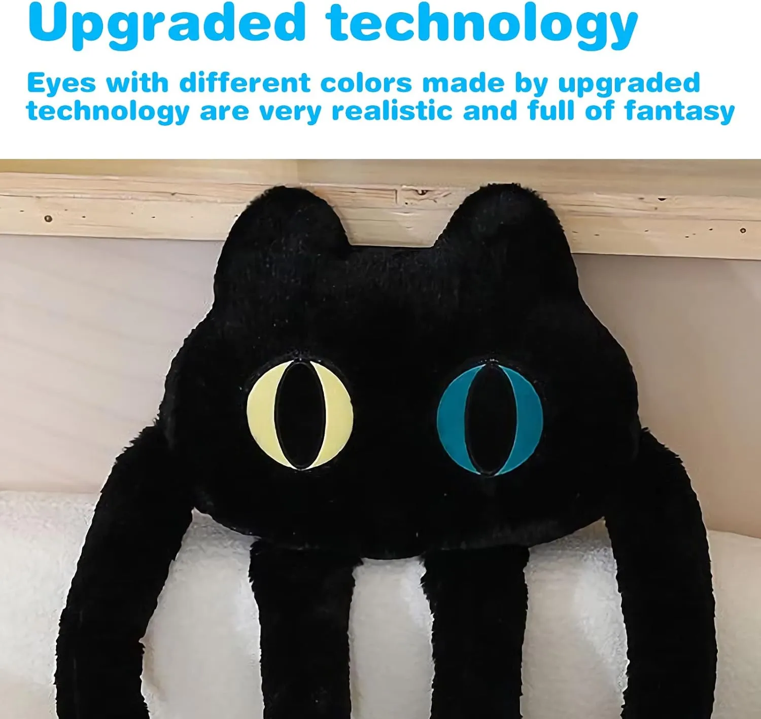 Long Cat Plush Pillow, 39" Cute Black Cat Stuffed Animals Kawaii Soft Plushies,Big Plush Toys Gift for Girlfriend Kids