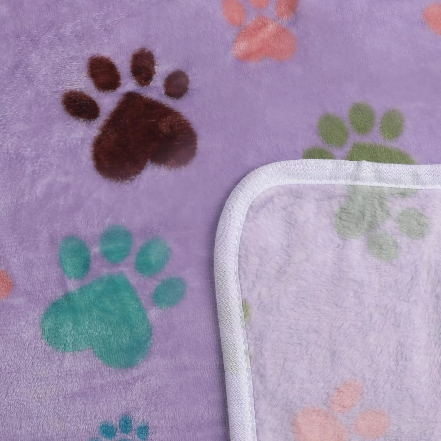 Luciphia 1 Pack 6 Dog Blankets Cat Soft Fluffy Fleece Pet Blanket Warm Cute Print Design Puppy Kitten Doggy Paw Large(41"x31")