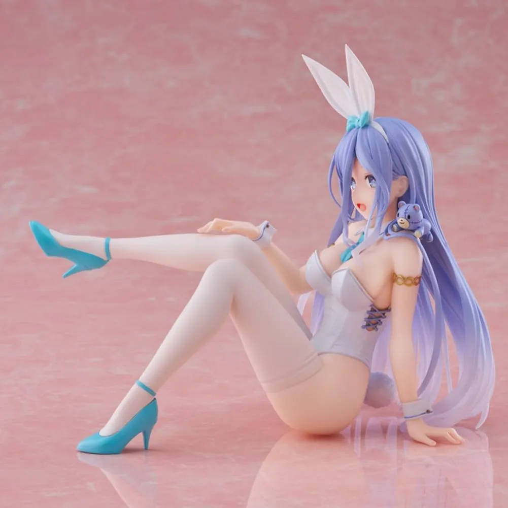 LUNK Takamiya Mio Figure Bunny Girl Anime Action Figures Sitting Posture Cartoon Manga Takamiya Mio Figurine Collection Cute Desktop Gifts 5.1in