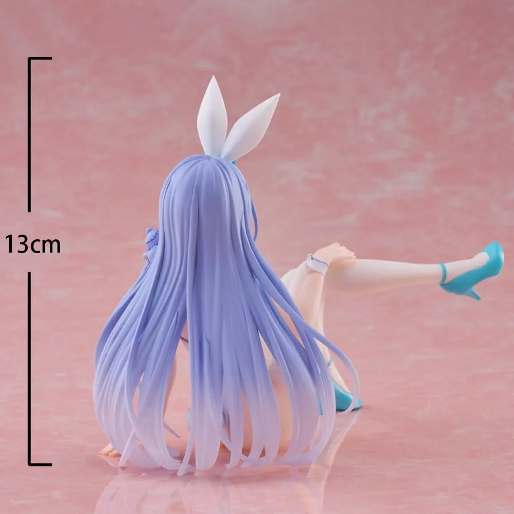 LUNK Takamiya Mio Figure Bunny Girl Anime Action Figures Sitting Posture Cartoon Manga Takamiya Mio Figurine Collection Cute Desktop Gifts 5.1in