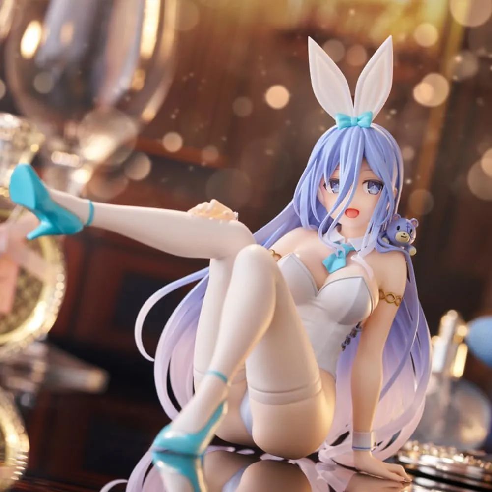 LUNK Takamiya Mio Figure Bunny Girl Anime Action Figures Sitting Posture Cartoon Manga Takamiya Mio Figurine Collection Cute Desktop Gifts 5.1in