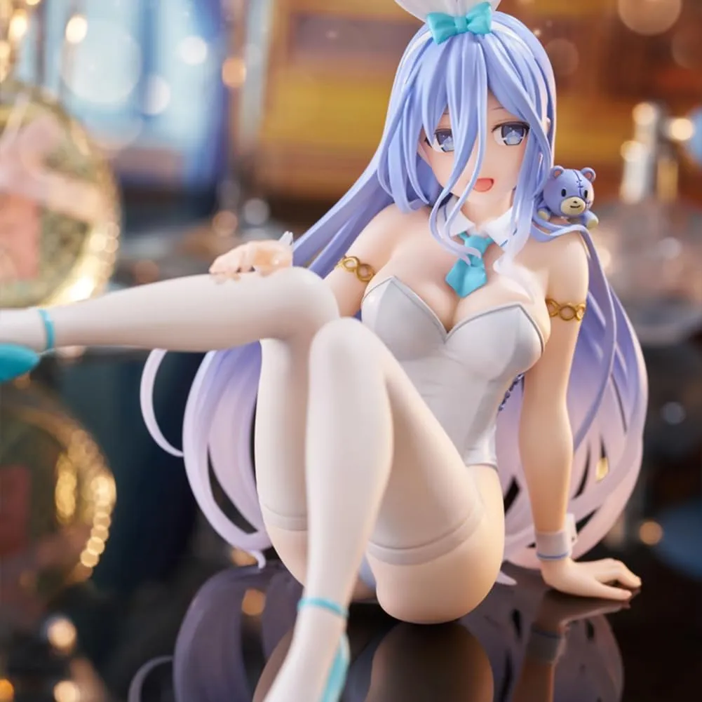 LUNK Takamiya Mio Figure Bunny Girl Anime Action Figures Sitting Posture Cartoon Manga Takamiya Mio Figurine Collection Cute Desktop Gifts 5.1in