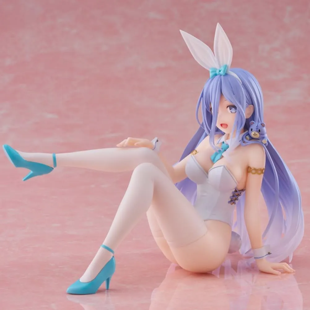 LUNK Takamiya Mio Figure Bunny Girl Anime Action Figures Sitting Posture Cartoon Manga Takamiya Mio Figurine Collection Cute Desktop Gifts 5.1in