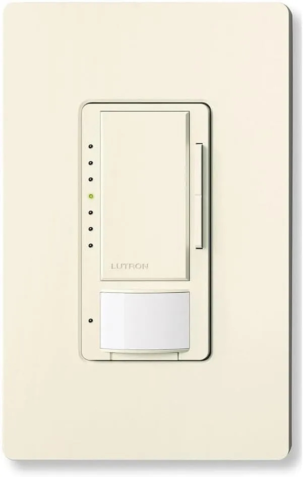 Lutron Maestro LED  Dimmer and Vacancy Sensor, Single Pole and Multi-Location, MSCL-VP153M-BI, Biscuit