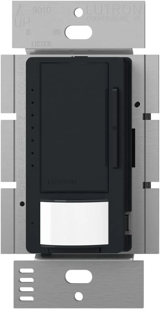 Lutron Maestro LED  Dimmer and Vacancy Sensor, Single Pole and Multi-Location, MSCL-VP153M-BL, Black