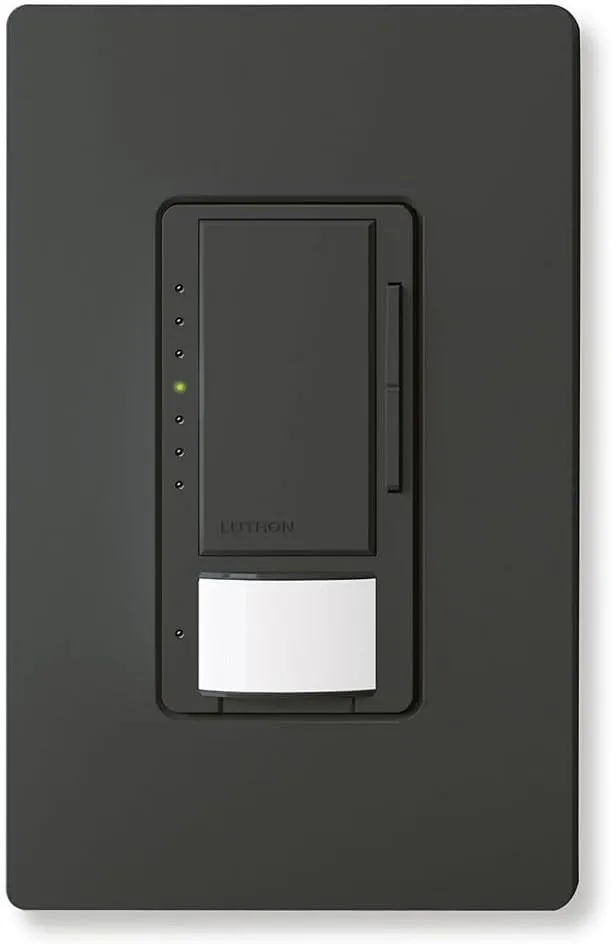 Lutron Maestro LED  Dimmer and Vacancy Sensor, Single Pole and Multi-Location, MSCL-VP153M-BL, Black