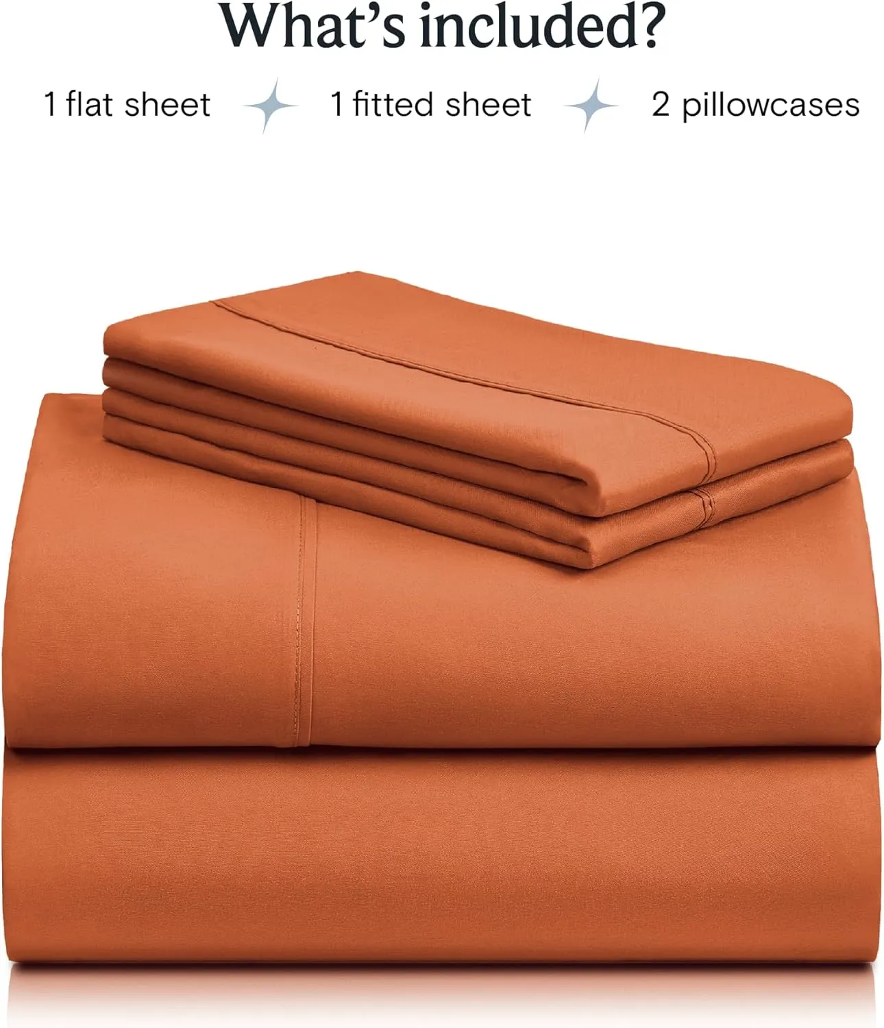 LuxClub 4 PC Sheet Sheets Deep Pockets 18" Eco Friendly Wrinkle Free-Kids-Fitted Sheets Machine Washable Hotel Bedding Silky Soft - Autumn Orange Twin