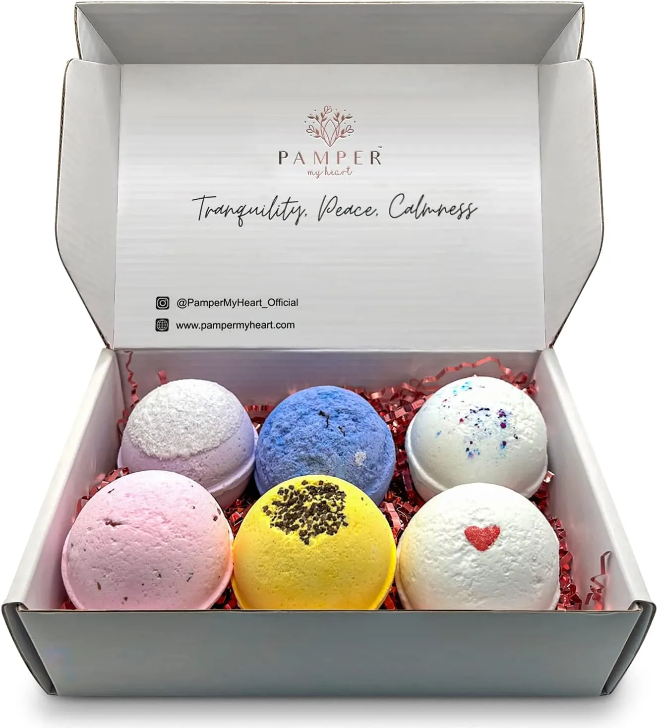 Luxury Spa Aromatherapy Bath Bombs | Handmade in The USA with Natural Ingredients & Essential Oils | Moisturizing & Relaxing Bath, Gift Sets for Women & Men | 6 Pack x 6oz