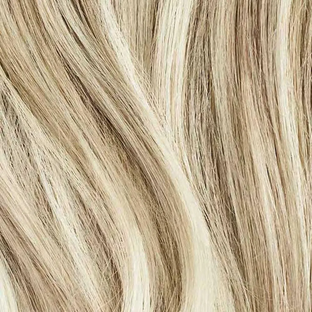 Luxy 100% Remy Human Hair - Seamless Clip-In Hair Extensions - Multi-Dimensional Color for Natural Blending, Adds Volume & Length 160 grams 16" Beige Blonde Balayage