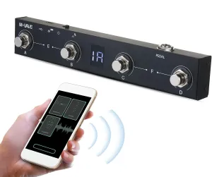 M-VAVE Chocolate BT Wireless MIDI Controller Rechargeable 4 Buttons Portable MIDI Foot Controller Pedal APP Control