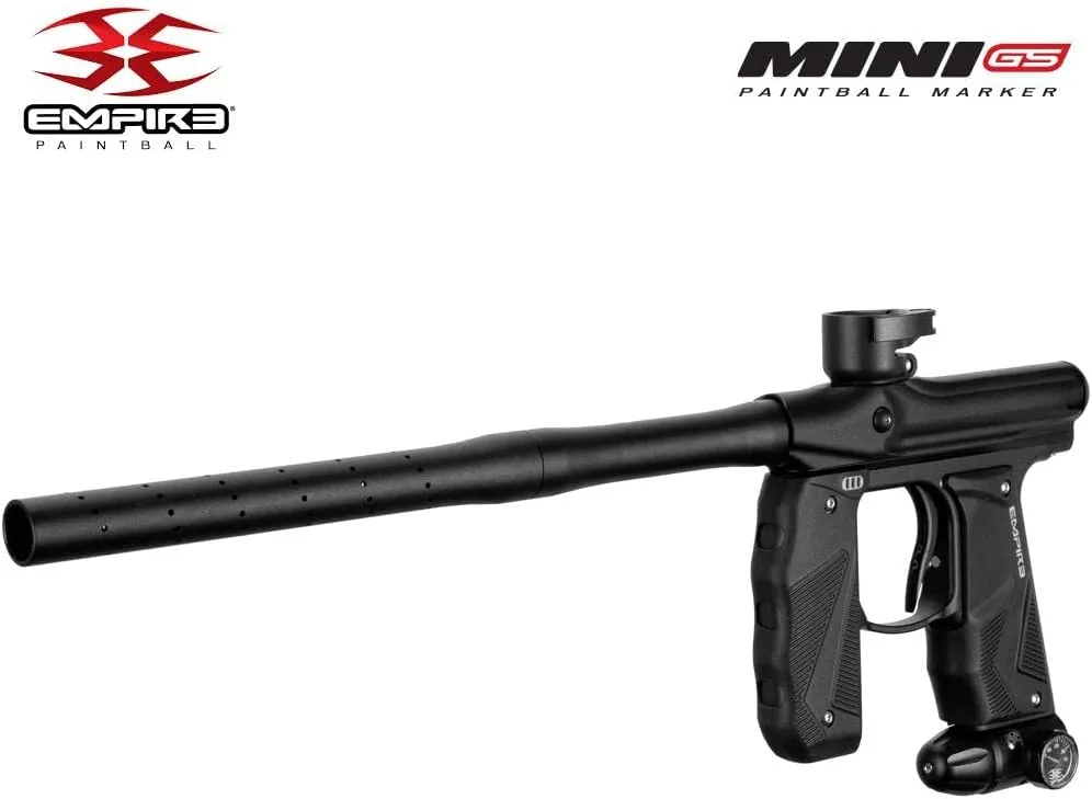 Maddog Empire Mini GS Electronic Full Auto Paintball Gun Marker w/ 48/3000 HPA Paintball Tank & Empire Halo Too Electronic Paintball Loader Starter Package