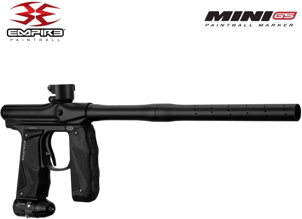 Maddog Empire Mini GS Electronic Full Auto Paintball Gun Marker w/ 48/3000 HPA Paintball Tank & Empire Halo Too Electronic Paintball Loader Starter Package