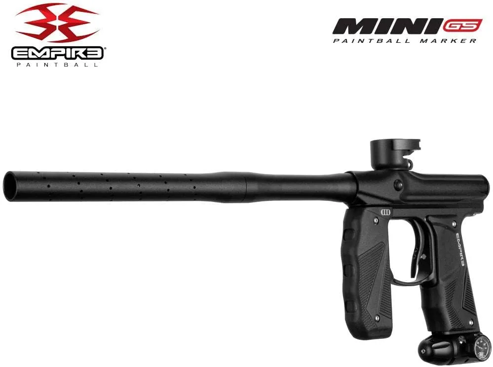 Maddog Empire Mini GS Electronic Full Auto Paintball Gun Marker w/ 48/3000 HPA Paintball Tank & Empire Halo Too Electronic Paintball Loader Starter Package