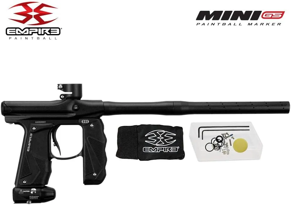Maddog Empire Mini GS Electronic Full Auto Paintball Gun Marker w/ 48/3000 HPA Paintball Tank & Empire Halo Too Electronic Paintball Loader Starter Package