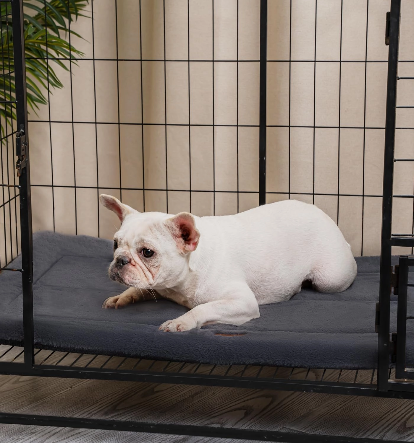 Made4Pets Dog Crate Pad Bed for Large Dogs, Washable & Reversible, Anti-Slip Kennel Mat for Cozy Sleeping, Soft Fluffy Dog Bed for Indoor & Outdoor Use, 41"x29", Dark Gray