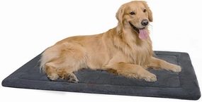 Made4Pets Dog Crate Pad Bed for Large Dogs, Washable & Reversible, Anti-Slip Kennel Mat for Cozy Sleeping, Soft Fluffy Dog Bed for Indoor & Outdoor Use, 41"x29", Dark Gray