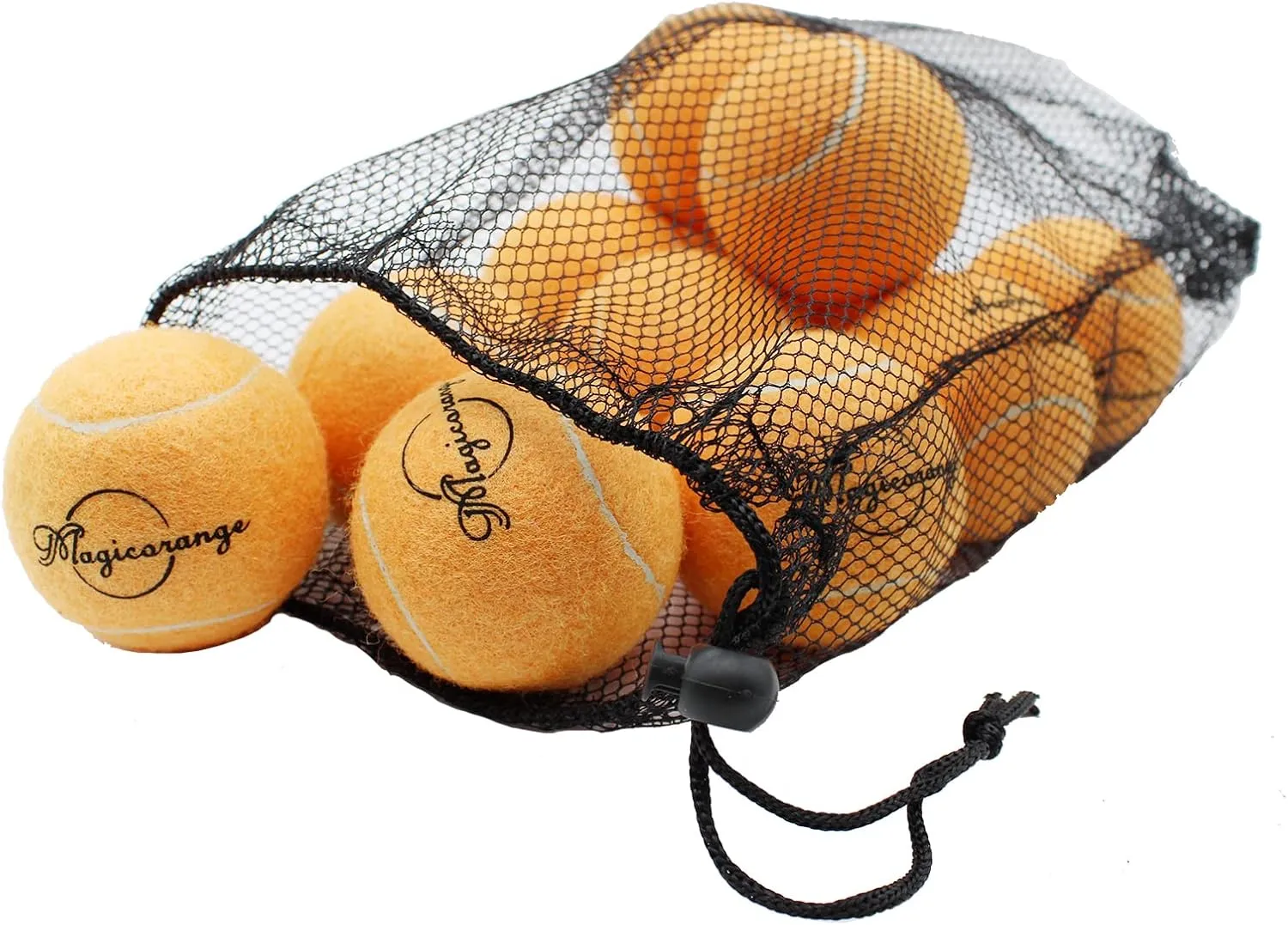 Magicorange Tennis Balls, 12 Pack Advanced Training Tennis Balls Practice Balls, Come with Mesh Bag for Easy Transport, Good for Beginner Training Ball