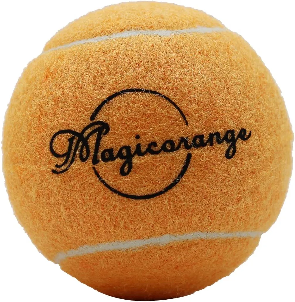 Magicorange Tennis Balls, 12 Pack Advanced Training Tennis Balls Practice Balls, Come with Mesh Bag for Easy Transport, Good for Beginner Training Ball