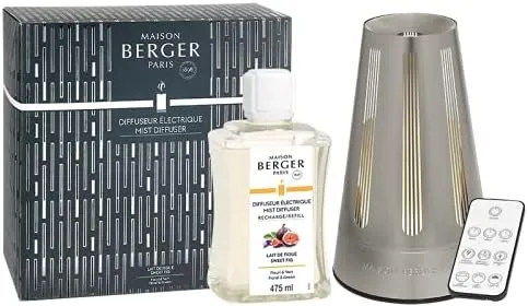 Maison Berger Electric Fragrance Diffuser - Light Mist and Humidifying - Collection Amphora - Includes Fragrance Sweet Fig - 475 milliliters - 16 Fluid Ounces - Made in France