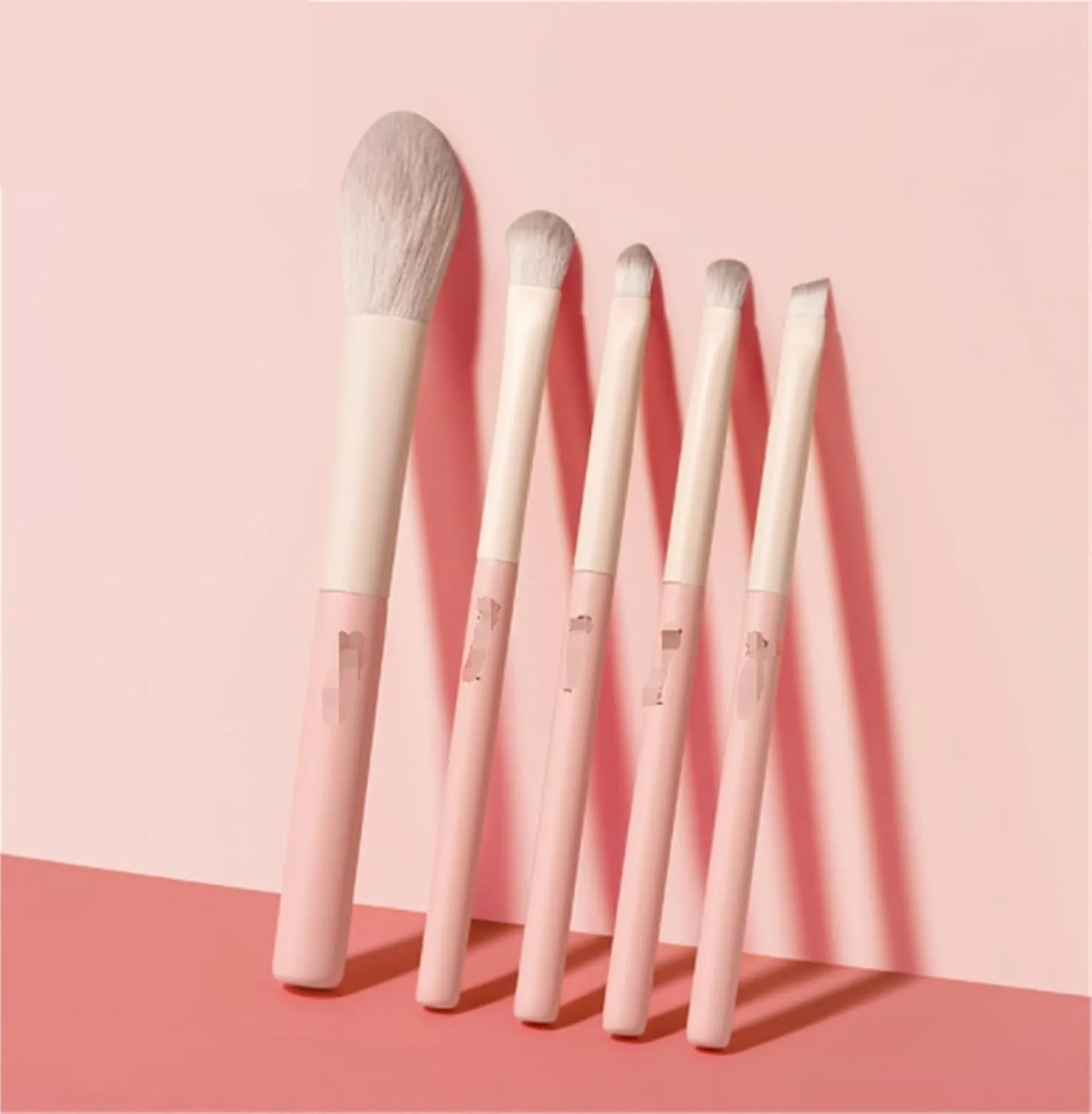 Make Up Brushes Set Makeup Brush Set 5 Pieces Pink Under Eye And Blush Brush For Face Blush Contour Makeup Brush Makeup Tools Set