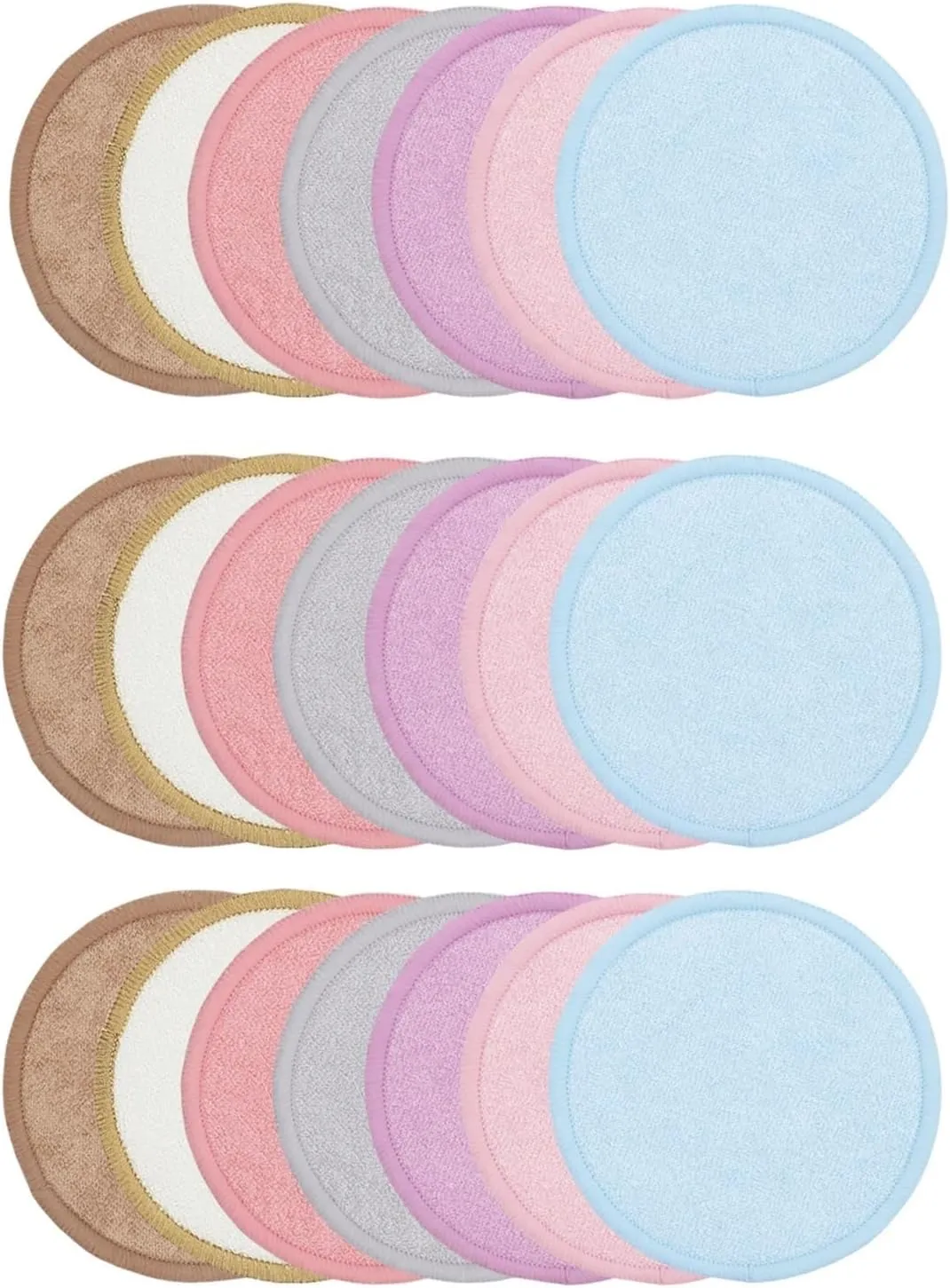 Makeup Remover Pads Bamboo Fiber Makeup Remover Pads 7/14/21/28 Pieces(21pcs)