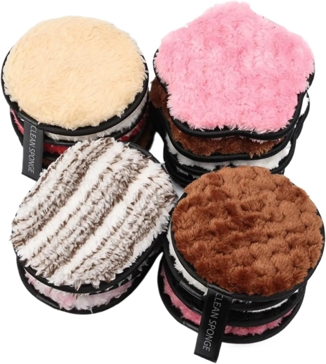Makeup Remover Pads Reusable Makeup Remover Pads Cotton Wipes Microfiber Make Up Removal Sponge(8PCS A)