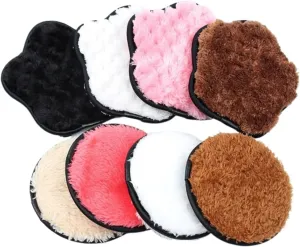 Makeup Remover Pads Reusable Makeup Remover Pads Cotton Wipes Microfiber Make Up Removal Sponge(8PCS A)